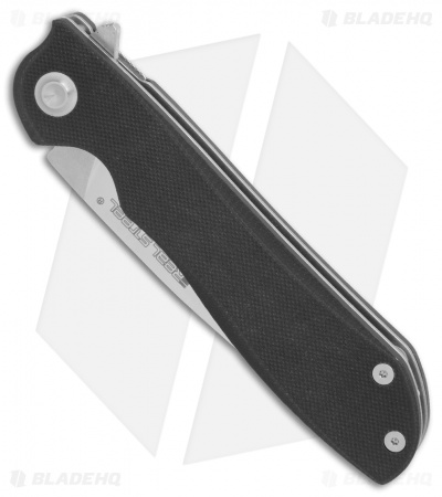 Real Steel Megalodon Liner Lock Knife Black G-10 (3.8" Satin) E801