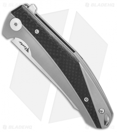 Reate K-1 Frame Lock Flipper Knife Carbon Fiber/Titanium (3.8" Satin)