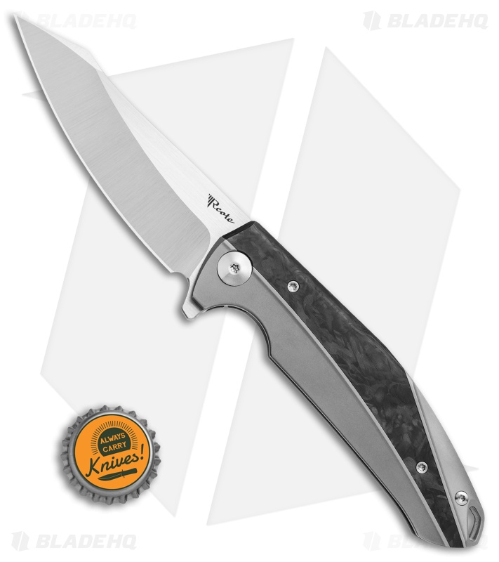Reate K1 Frame Lock Flipper Knife Marble Carbon Fiber/Titanium (3.8