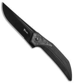 Reate Knives The Future Integral Frame Lock Knife Black Ti/ CF (3.75" Black)