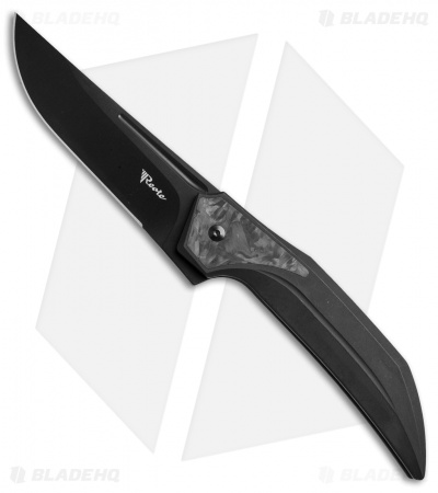 Reate Knives The Future Integral Frame Lock Knife Black Ti/ CF (3.75" Black)