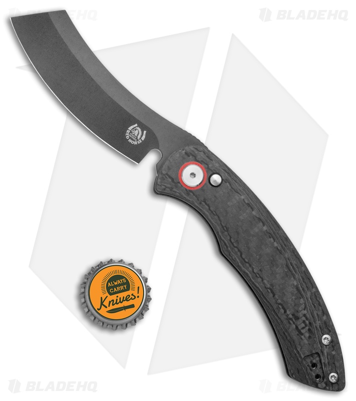 Red Horse Knife Works Hell Razor P Automatic Knife Carbon Fiber (3.6" PVD)