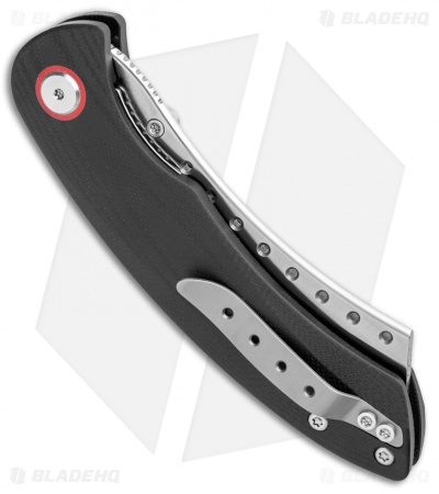 Red Horse Knife Works Hell Razor P  Liner Lock Knife Black G-10 (3.6" Satin)
