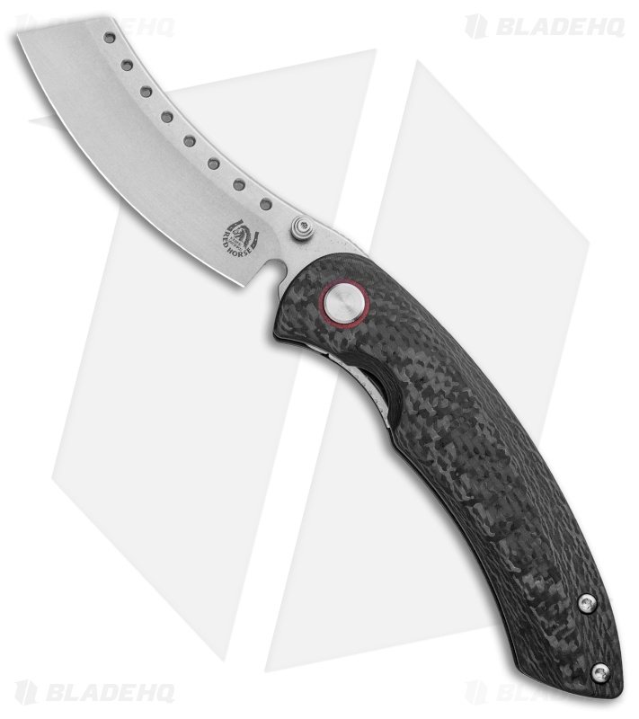 Red Horse Knife Works Hell Razor P Liner Lock Knife Carbon Fiber (3.6" SW)