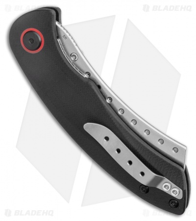 Red Horse Knife Works Hell Razor P Liner Lock Knife Black G-10/Screws (3.6" SW)
