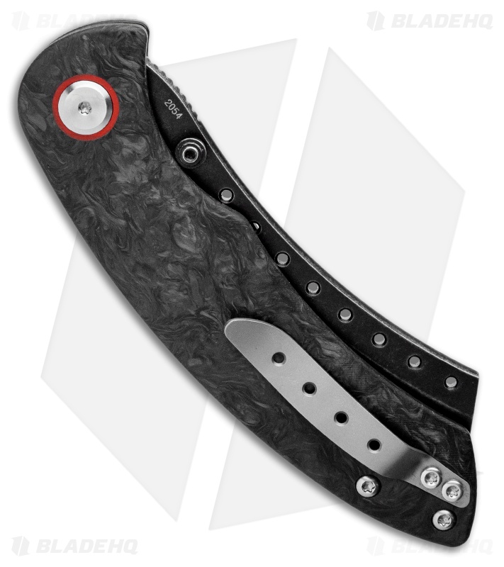 Red Horse Knife Works Hell Razor P Liner Lock Knife Shred CF (3.6" Black SW)
