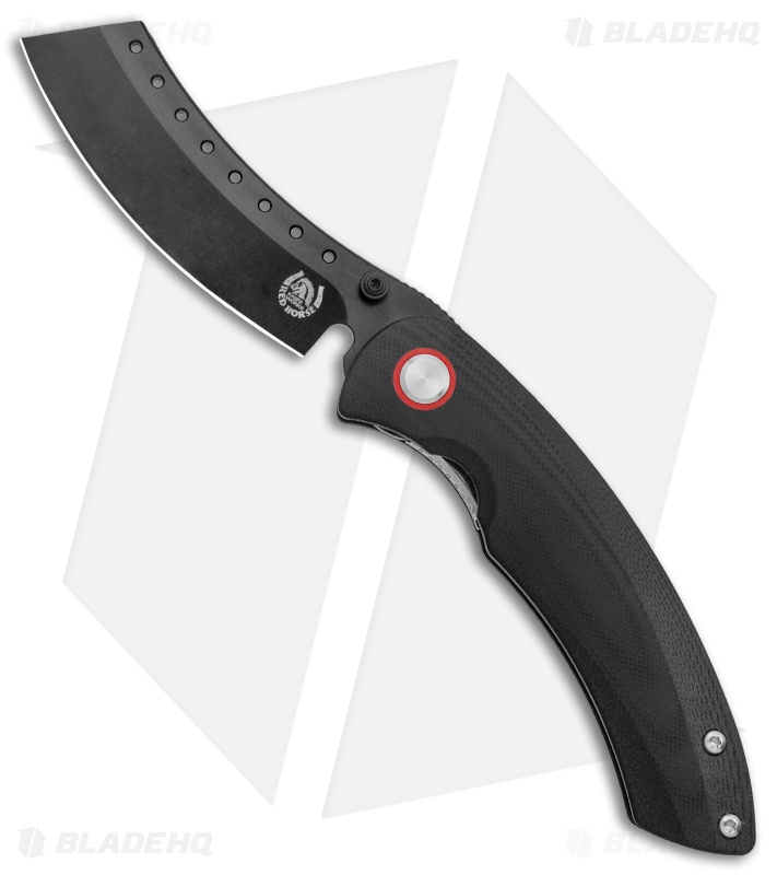 Red Horse Knife Works Hell Razor P Liner Lock Knife Black G-10 (3.625" PVD)