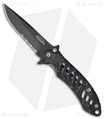 Remington Sportsman F.A.S.T. Manual Folding Knife Black (3.625" Black Serr)