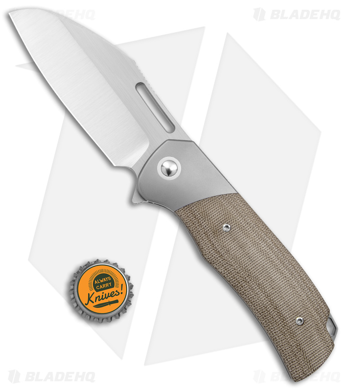 Renegade Provisions Gungnir Frame Lock Knife Ti/Green Micarta (4.25" Satin)