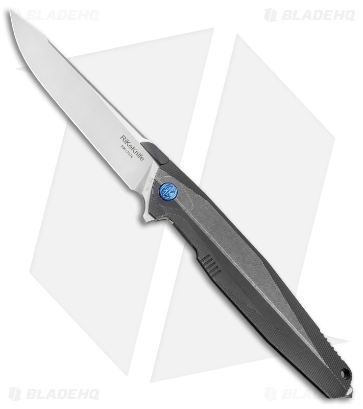 Rike Knife 1707s Integral Frame Lock Knife Dark Gray Titanium (3.75" Satin)