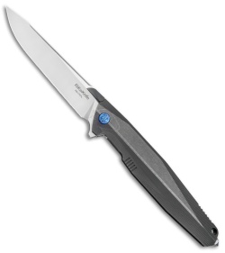 Rike Knife 1707s Integral Frame Lock Knife Dark Gray Titanium (3.75" Satin) 