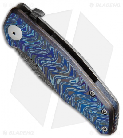 Robert Oldaker Blades ROB Gladius Tanto Frame Lock Knife Zircuti/Ti (Damascus)