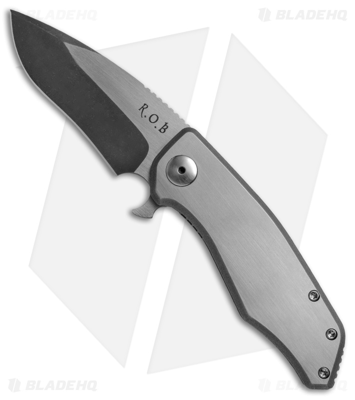 Robert Oldaker Blades ROB Gladius Frame Lock Knife Titanium (3.375" Two-Tone)
