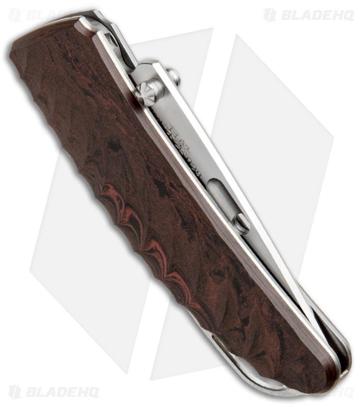 Rockstead NEHAN ZDP Button Lock Knife Ebonite (2.5" Mirror Polish)