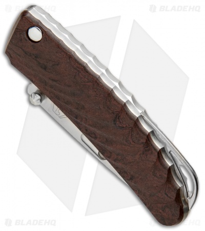 Rockstead NEHAN ZDP Button Lock Knife Ebonite (2.5" Mirror Polish)
