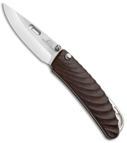 Rockstead NEHAN ZDP Button Lock Knife Ebonite (2.5" Mirror Polish)