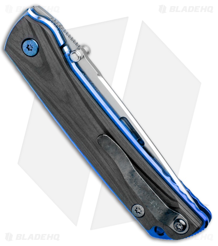 Rockstead Higo II X-CF-ZDP Liner Lock Knife Carbon Fiber/Blue (3.5" Polished)