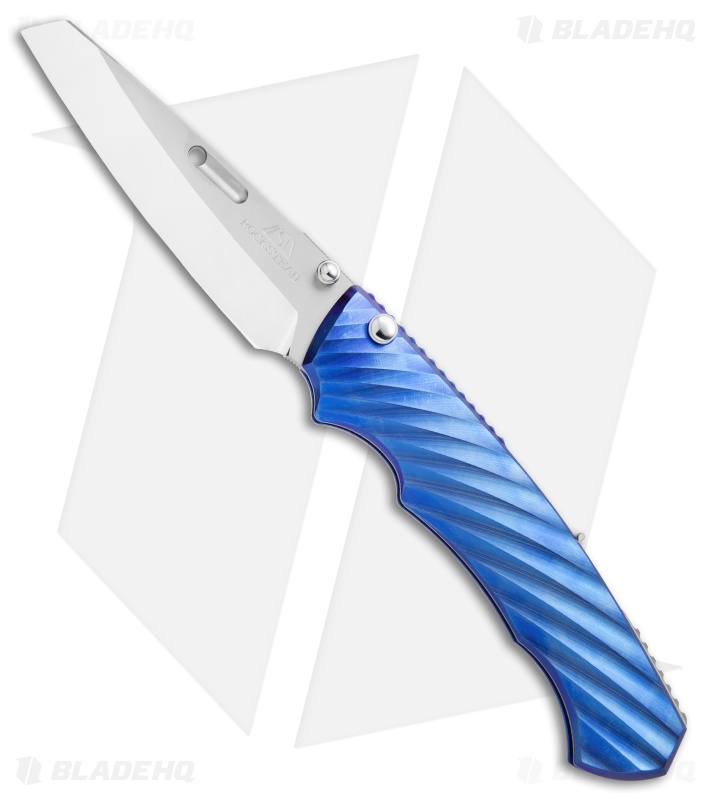 Rockstead RYO H-ZDP Folding Knife Blue Ti - Blade HQ