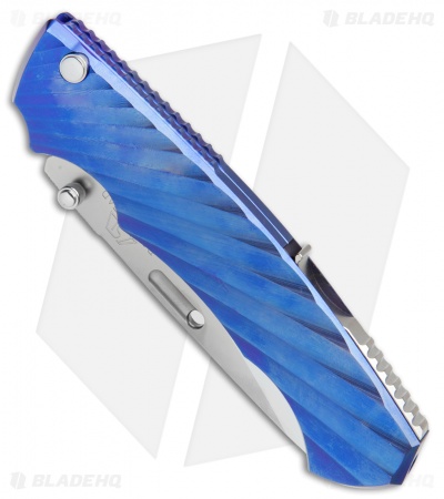 Rockstead RYO H-ZDP Folding Knife Blue Ti (3.125" Polish) Sinkevich