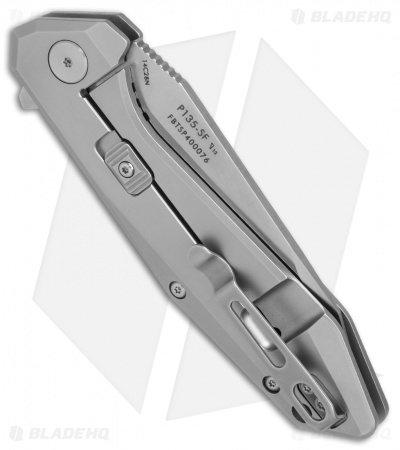 RUIKE P135SF Wharncliffe Frame Lock Knife Gray (3.6" Satin)