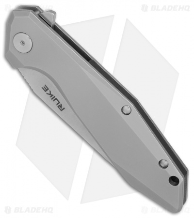 RUIKE P135SF Wharncliffe Frame Lock Knife Gray (3.6" Satin)