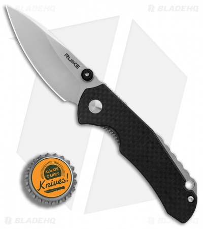RUIKE P671-CB Front Flipper Liner Lock Knife Stainless Steel CF (2.75" Blasted)
