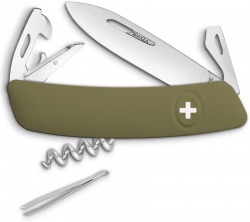 Swiza D03 Swiss Pocket Knife Olive (3" Satin) 