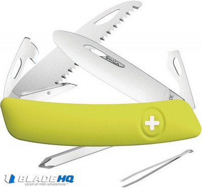 Swiza J06 Junior Swiss Pocket Knife Yellow (3" Satin) 