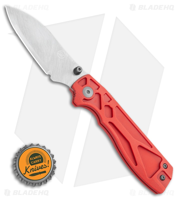 Sandrin Knives Torino Recoil Lock Knife Red G-10 (3" Tungsten Carbide)