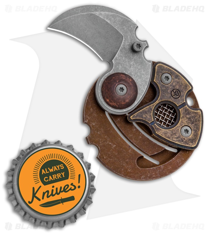 Serge Panchenko Coin Claw Folder Knife Copper/Bronze (1
