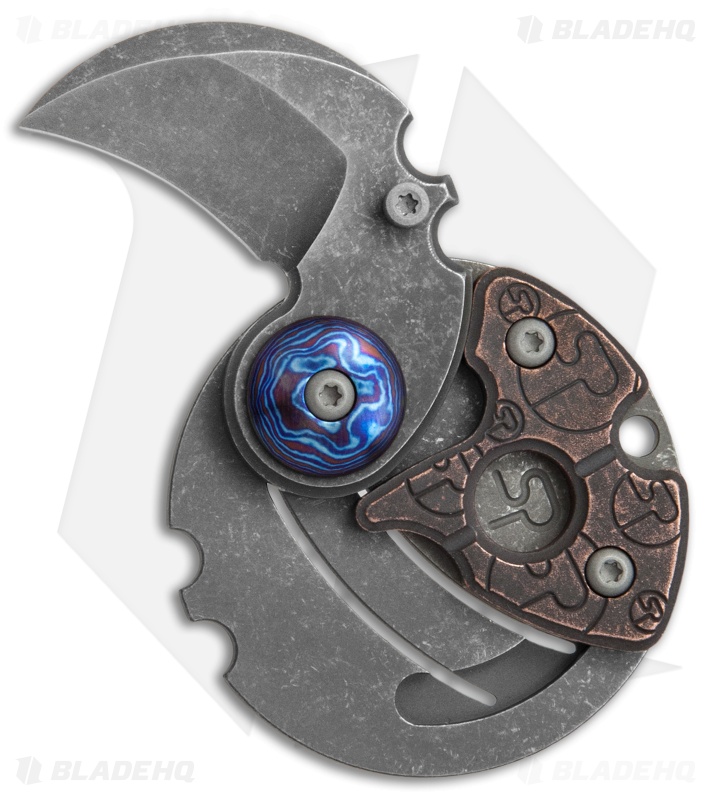 Serge Panchenko Coin Claw Knife Copper/Timascus - Blade HQ