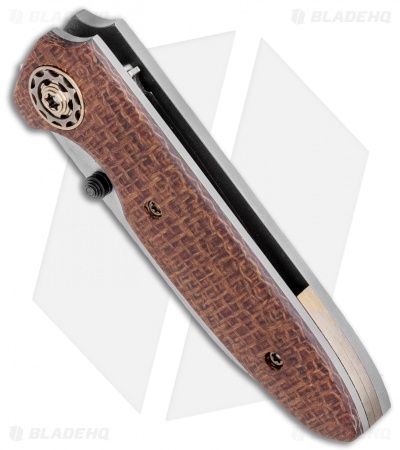 Sheepdog Knives Mini Deviant Custom Liner Lock Burlap Micarta (3.25" San Mai)