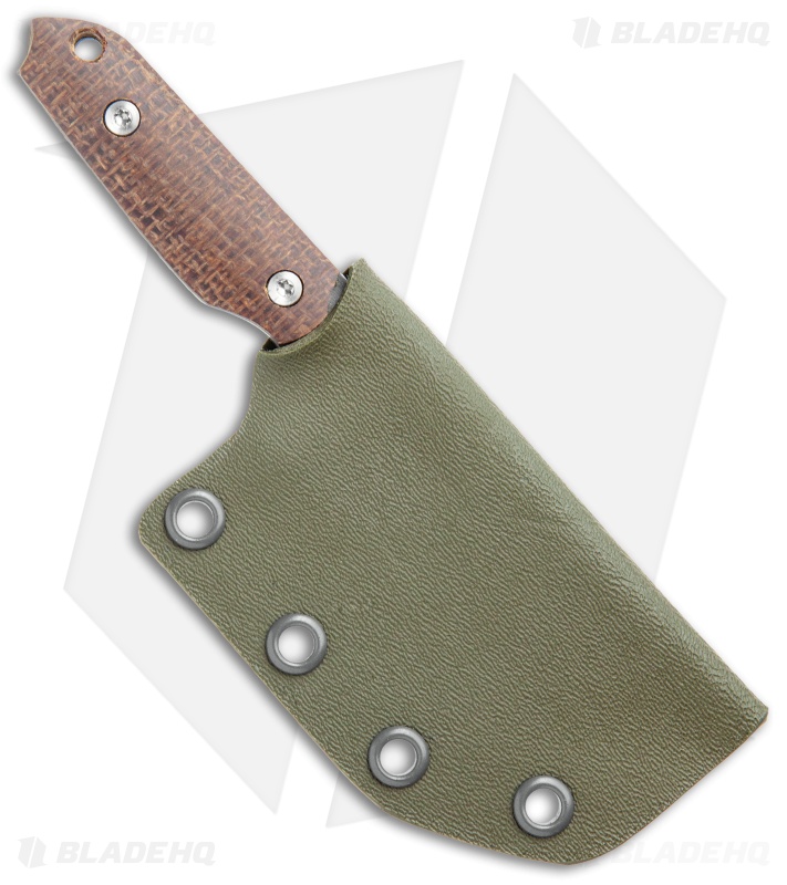 Sheepdog Knives Mini LDT Fixed Blade Knife Burlap Micarta (3" Gray)