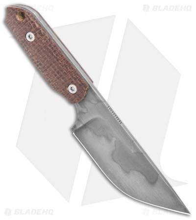 Sheepdog Knives Mini LDT Fixed Blade Knife Burlap Micarta (3" Gray)