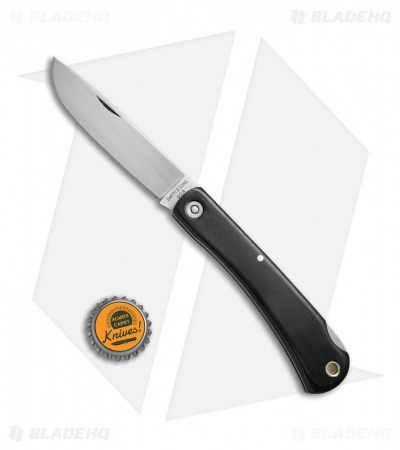 Smith & Sons Mudbug Lock Back Knife Black Micarta w/ Sheath (3.625" Satin)