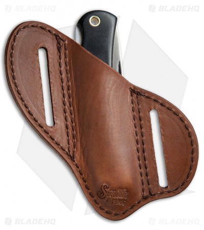 Smith & Sons Mudbug Lock Back Knife Black Micarta w/ Sheath (3.625" Satin)