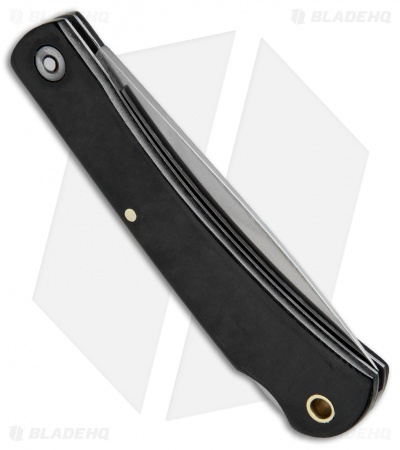 Smith & Sons Mudbug Lock Back Knife Black Micarta w/ Sheath (3.625" Satin)