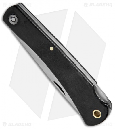 Smith & Sons Mudbug Lock Back Knife Black Micarta w/ Sheath (3.625" Satin)