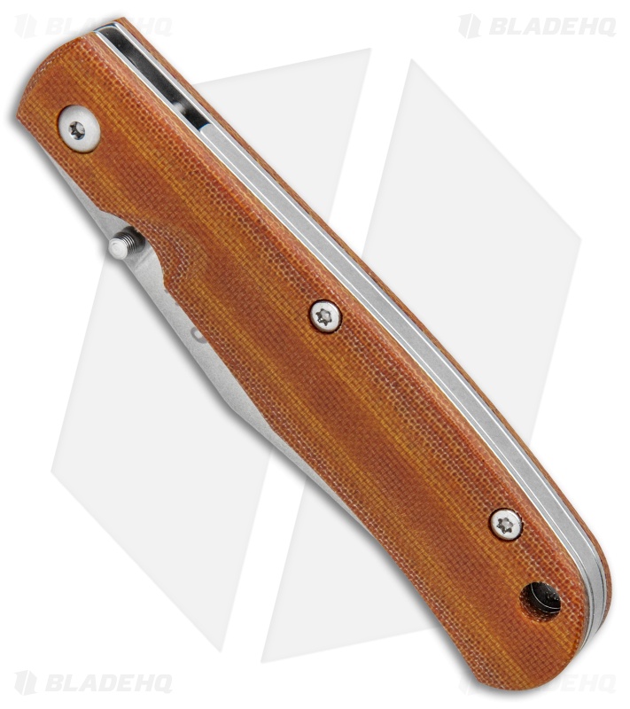 Smith & Sons Cypress Trapper Liner Lock Knife Natural Micarta (3.38" Stonewash)