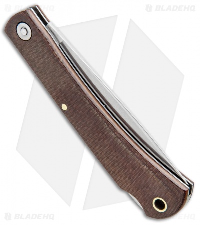 Smith & Sons Mudbug Lock Back Knife Natural Micarta w/ Sheath (3.625" Satin)