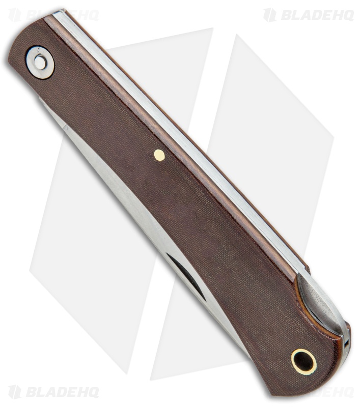 Smith & Sons Mudbug Lock Back Knife Natural Micarta w/ Sheath (3.625" Satin)