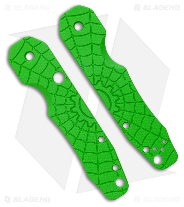 Smock Knives Scales For Spyderco Smock (Spydie Smock Toxic Green G-10)