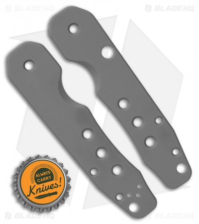 Smock Knives Scales For Spyderco Smock (Grey G10) Holes