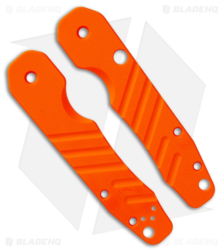 Smock Knives Scales For Spyderco Smock (Orange G10) Grooves