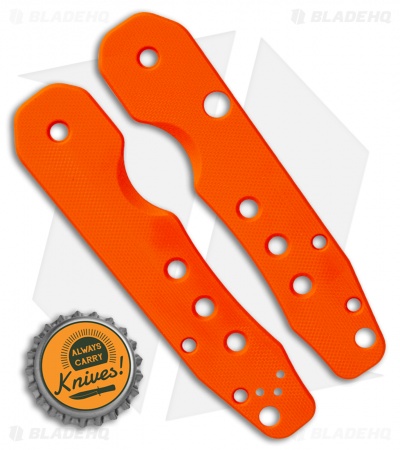 Smock Knives Scales For Spyderco Smock (Orange G10) Holes 