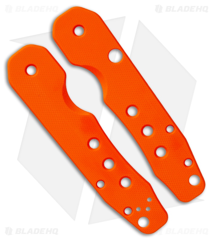 Smock Knives Scales For Spyderco Smock (Orange G10) Holes