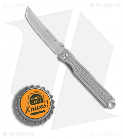 StatGear Pocket Samurai Liner Lock Key Chain Knife Gray Titanium