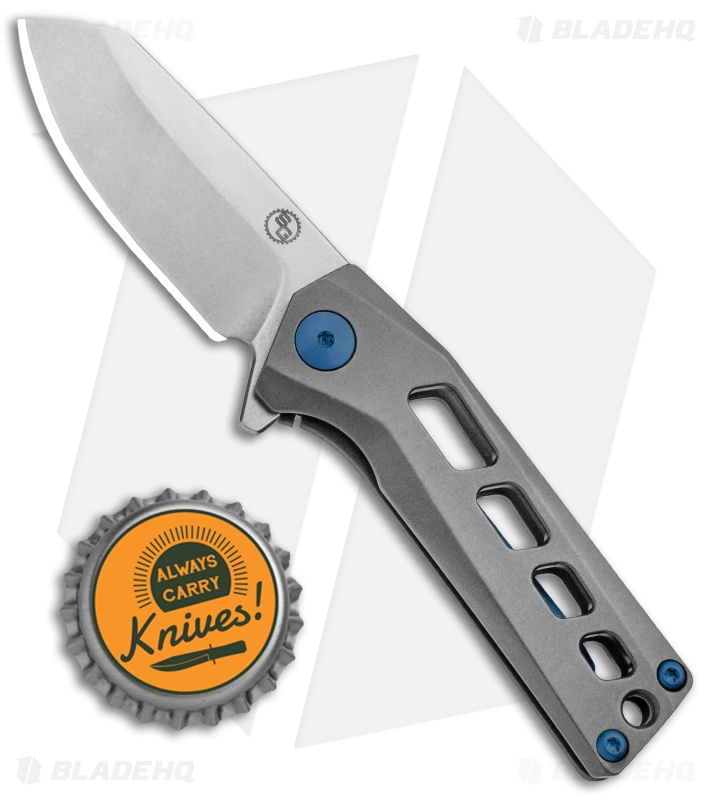 StatGear Slinger EDC Frame Lock Flipper Knife Gray (2.1" Stonewash)