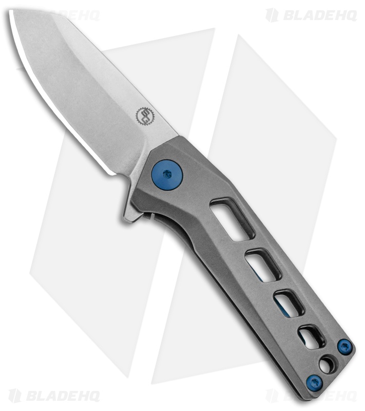 StatGear Slinger EDC Frame Lock Flipper Knife Gray (2.1" Stonewash)