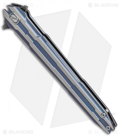 Stedemon Knife Co. Thunderfury Frame Lock Knife Blue Titanium (4.25" Satin) 